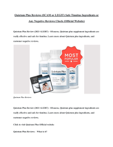 Quietum Plus Reviews (SCAM or LEGIT) Safe Tinnitus Ingredients or Any Negative Reviews Check (Official Website)
