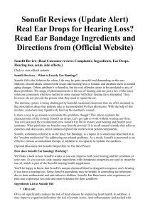 Sonofit Reviews (Update Alert) Real Ear Drops for Hearing Loss Read Ear Bandage Ingredients and Directions from (Official Website)