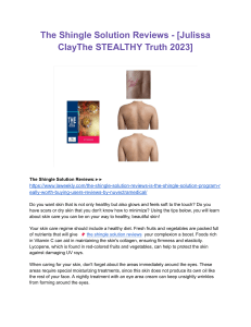 The Shingle Solution Reviews - [Julissa ClayThe STEALTHY Truth 2023]