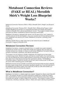 Metaboost Connection Reviews (FAKE or REAL) Meredith Shirk’s Weight Loss Blueprint Works
