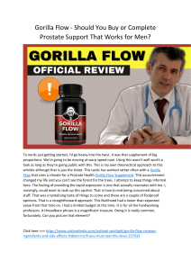 Gorilla Flow - Gorilla Flow Reviews Price Benefits and Buy