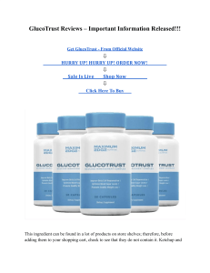 GlucoTrust Reviews – Important Information Released!!!