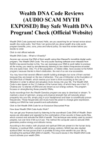 Wealth DNA Code Reviews (AUDIO SCAM MYTH EXPOSED) Buy Safe Wealth DNA Program! Check (Official Website)