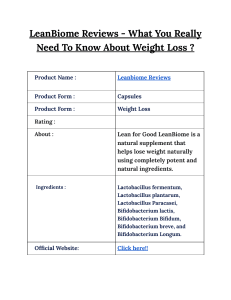 LeanBiome Reviews - What You Really Need To Know About Weight Loss  