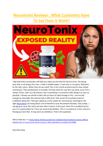 Neurotonix Reviews