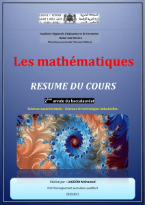 Résumé Maths BAC