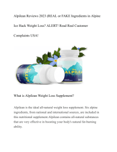 Alpilean Reviews 2023 (REAL or FAKE Ingredients in Alpine Ice Hack Weight Loss? ALERT! Read Real Customer Complaints USA!