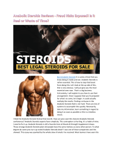 Anabolic Steroids Benefit