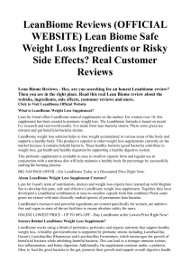 LeanBiome Reviews (OFFICIAL WEBSITE) Lean Biome Safe Weight Loss Ingredients or Risky Side Effects Real Customer Reviews