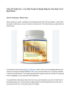 Ultra FX 10 Reviews - Can This Product Is Really Help For Your Hair Loss? Read More!