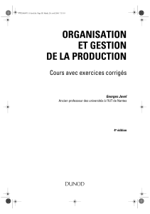 Georges Javel - Organisation et gestion de la production - 4e édition   Cours, exercices et études de cas-Dunod (2010)