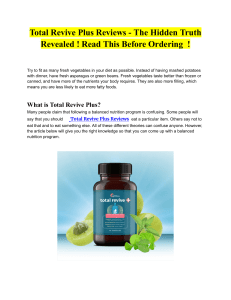 Total Revive Plus Reviews - The Hidden Truth Revealed ! Read This Before Ordering !