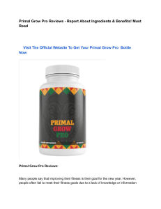 Primal Grow Pro Reviews - Report About Ingredients & Benefits