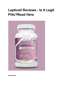 Lepticell Reviews - Is It Legit Pills?Read Here