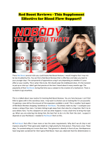 Red Boost Reviews - Hidden Side Effect Expose In 2023!