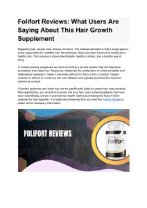 Folifort Reviews  What Users Are Saying About This Hair Growth Supplement