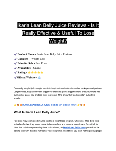 Ikaria Lean Belly Juice