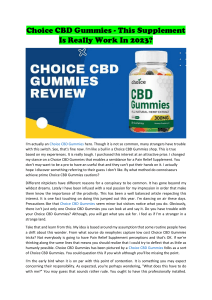 Choice CBD Gummies Reviews!