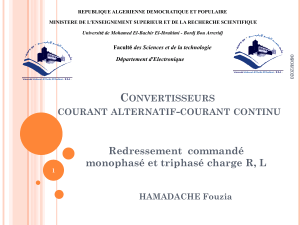 02 Redressement commandé monophasé et triphasé charge RL