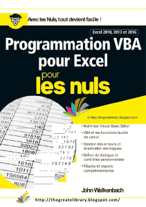 Programmation VBA pour Excel pour les nuls By https://thegreatelibrary.blogspot.com/