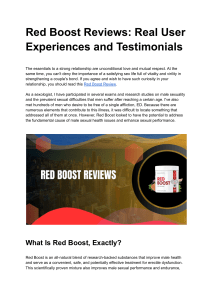 Red Boost Reviews  Real User Experiences and Testimonials