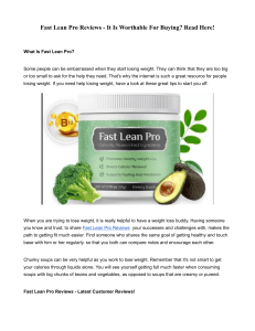 Fast Lean Pro Reviews - It Is Worthable For Buying? Read Here!