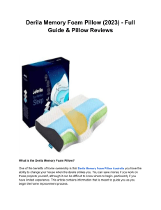 Derila Memory Foam Pillow (2023) - Full Guide & Pillow Reviews