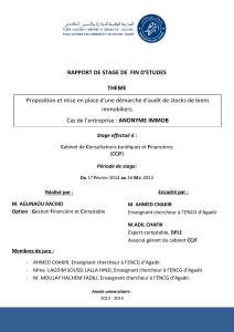 [MFE ENCG] Proposition & mise en place d’une démarche d’audit de stocks de biens immobiliers