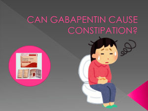 Gabapentin and constipation