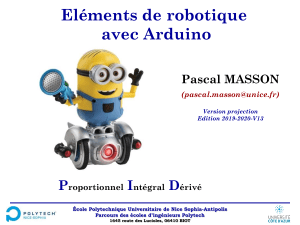 Elements de robotique avec arduino - PID - Projection - MASSON