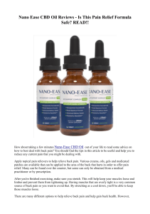 Nano Ease CBD Oil Reviews - Is This Pain Relief Formula Safe? READ!!