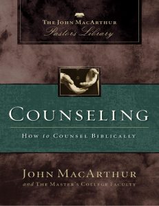 Counseling, comment conseiller bibliquement -  Masters College MacArthur