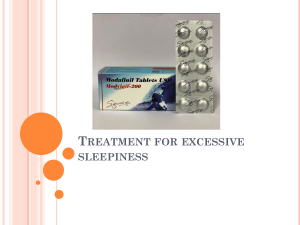 Treatment for excessive sleepiness