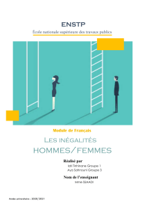 Inégalités Hommes Femmes - Rapport