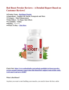 Red Boost Powder Reviews