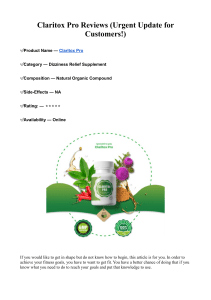 Claritox Pro Reviews (Urgent Update for Customers!)