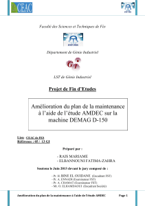 Amélioration du plan de la maintenance à l’aide de l’étude AMDEC sur la machine DEMAG D-150 - ELBANNOUNI Fatima-Zahra (2)