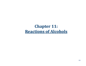 chapter 11  reactions of alcohols