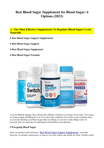 Best Blood Sugar Supplement for Blood Sugar: 6 Options (2023)