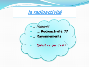radioactivite et rayonnement