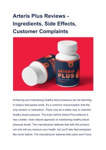 Arteris Plus Reviews - Ingredients, Side Effects, Customer Complaints