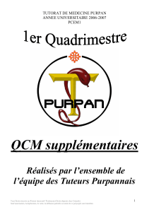 QCM Chimie PCEM1 Purpan 2006-2007
