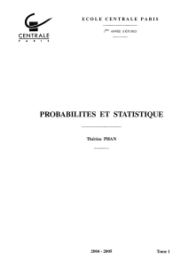 (Cours 1ère année) Thérèse Phan - Probabilités et statistique. 1-Ecole Centrale Paris(biblio-sciences.org)