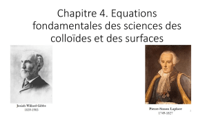 Chap 4 Equations fondamentales des sciences des colloides et de surface 2021