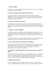 les 9 principes de prévention des risques