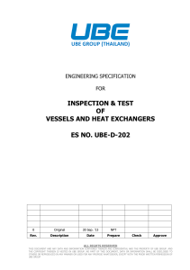 UBE-D-202 - Inspection & Test of Pressure Vessel and heat Exchanger