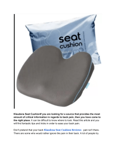 Klaudena Seat Cushion Reviews - About Customers Queries click Here