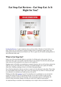 Eat Stop Eat Reviews
