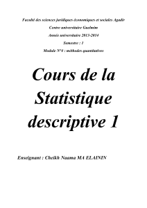 cours de statistique  S1