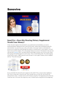  SonoVive :-Does this Hearing Dietary Supplement Worth Your Money?